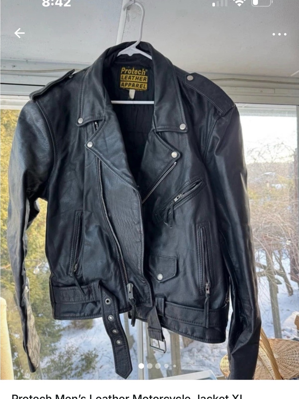 Black Leather Bomber Jacket for Men